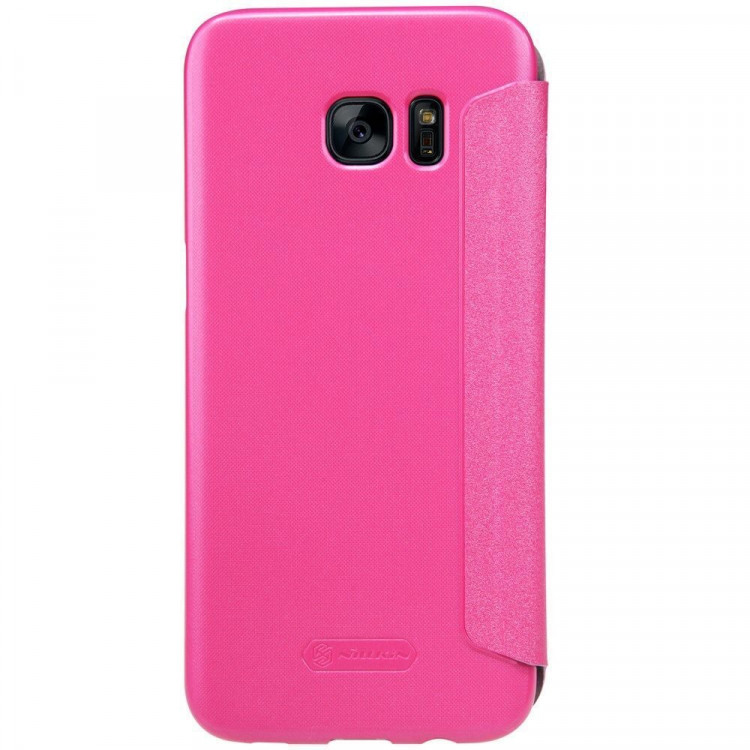 Чехол для Samsung с окном NILLKIN | Чехлы для Galaxy S7 Edge (розовый)