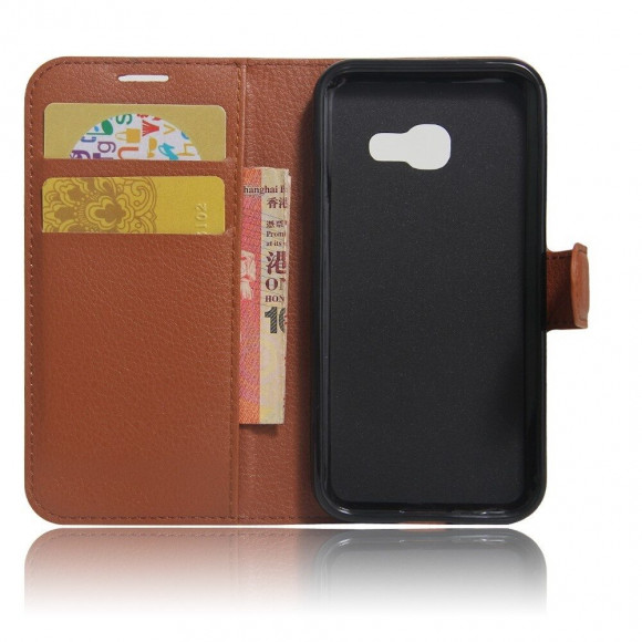 Чехол с визитницей для Samsung Galaxy A3 (2017) SM-A320F (коричневый) Чехол с визитницей для Samsung Galaxy A3 (2017) SM-A320F (коричневый)