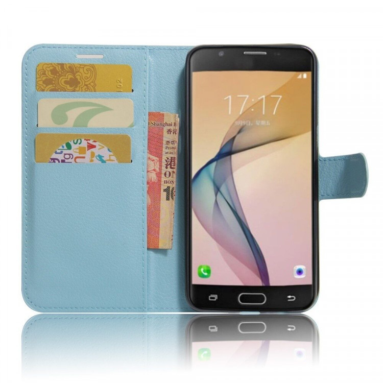 Чехол с визитницей для Samsung Galaxy A5 (2017) SM-A520F (голубой)