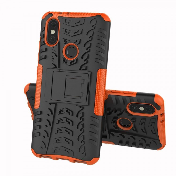 Чехол Hybrid Armor для Xiaomi Mi 6X / Xiaomi Mi A2 (черный + оранжевый)