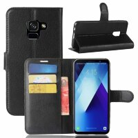 Чехол с визитницей для Samsung Galaxy A8 Plus (2018) (черный)