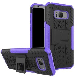 Чехол Hybrid Armor для Samsung Galaxy S8+ (черный + фиолетовый)