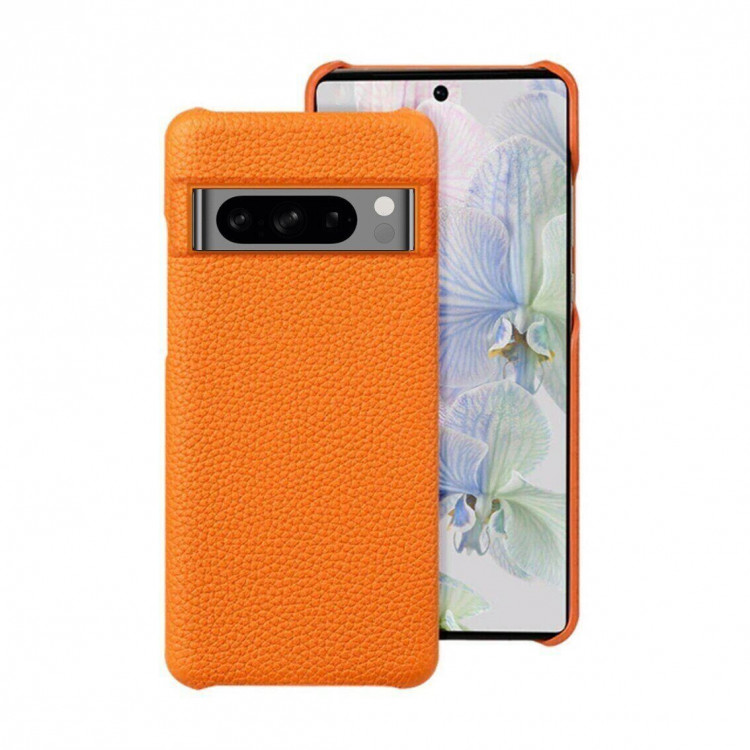 Кожаный чехол Cowhide для Google Pixel 8 Pro (оранжевый)