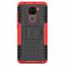 Чехол Hybrid Armor для Xiaomi Redmi Note 9 (черный + красный)
