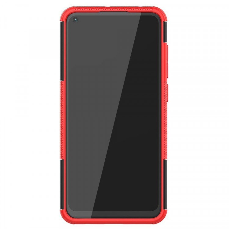 Чехол Hybrid Armor для Xiaomi Redmi Note 9 (черный + красный)