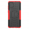 Чехол Hybrid Armor для Samsung Galaxy A71 (черный + красный)