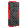 Чехол Hybrid Armor для Samsung Galaxy A71 (черный + красный)