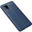 Чехол-накладка Litchi Grain для Samsung Galaxy A42 (темно-синий)