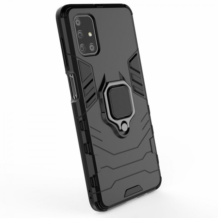 Чехол Armor Ring Holder для Samsung Galaxy M51 (черный)