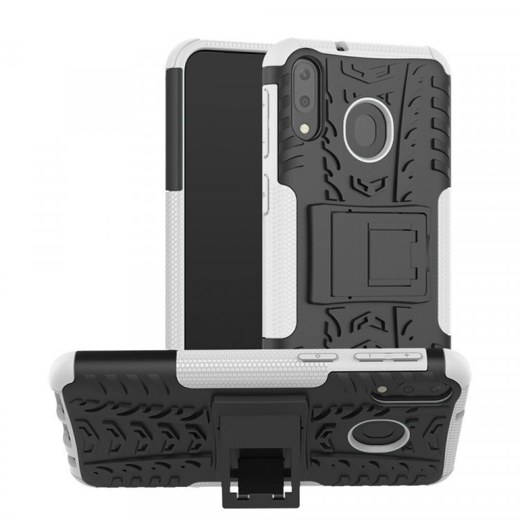 Чехол Hybrid Armor для Samsung Galaxy M20 (черный + белый)