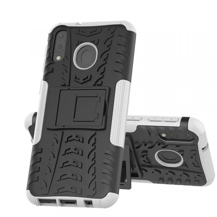 Чехол Hybrid Armor для Samsung Galaxy M20 (черный + белый)