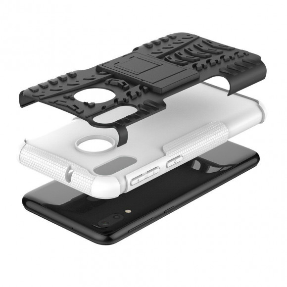 Чехол Hybrid Armor для Samsung Galaxy M20 (черный + белый)