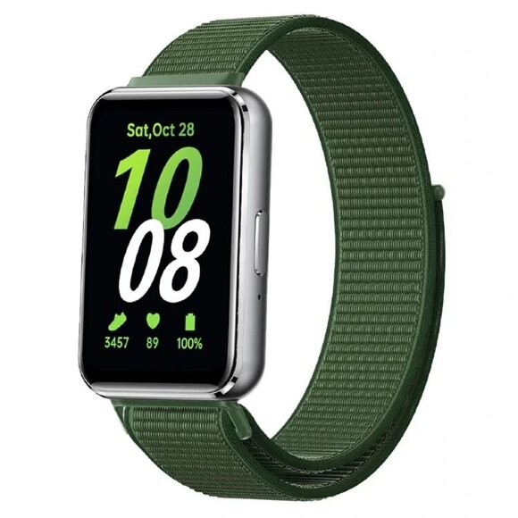 Нейлоновый ремешок для Samsung Galaxy Fit 3 SM-R390 (Армейский зеленый)
