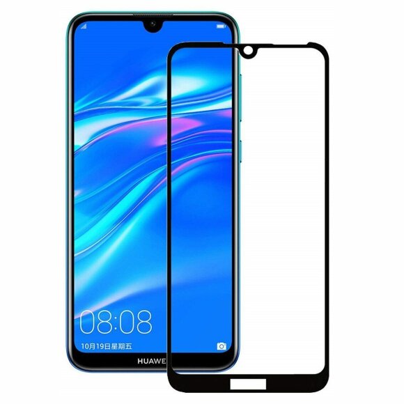 Защитное стекло 3D для Huawei Y7 (2019) / Y7 Prime (2019) / Y7 Pro (2019) (черный)