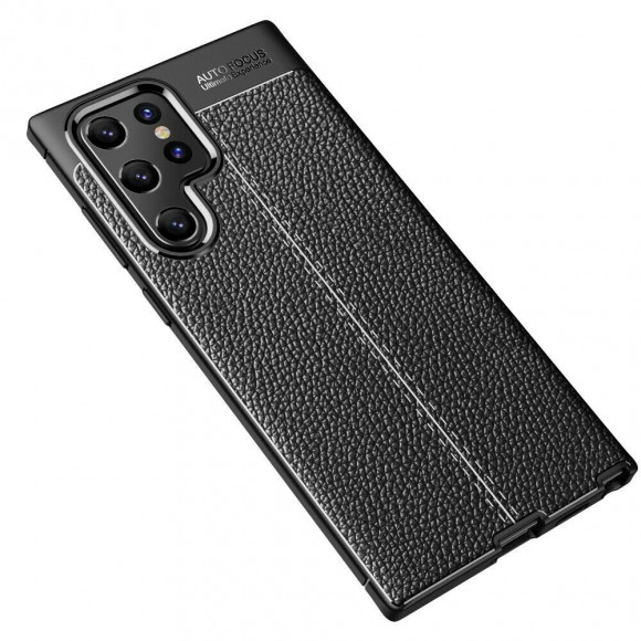 Чехол-накладка Litchi Grain для Samsung Galaxy S22 Ultra (черный) Чехол-накладка Litchi Grain для Samsung Galaxy S22 Ultra (черный)