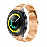 Стальной браслет Solid Stainless для Samsung Gear Sport / Gear S2 Classic / Galaxy Watch 42мм / Watch Active / Watch 3 (41мм) / Watch4 (розовое золото)