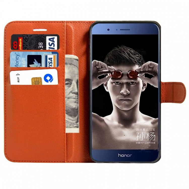 Чехлы на Huawei | с визитницей Huawei Honor 8 Pro (коричневый)