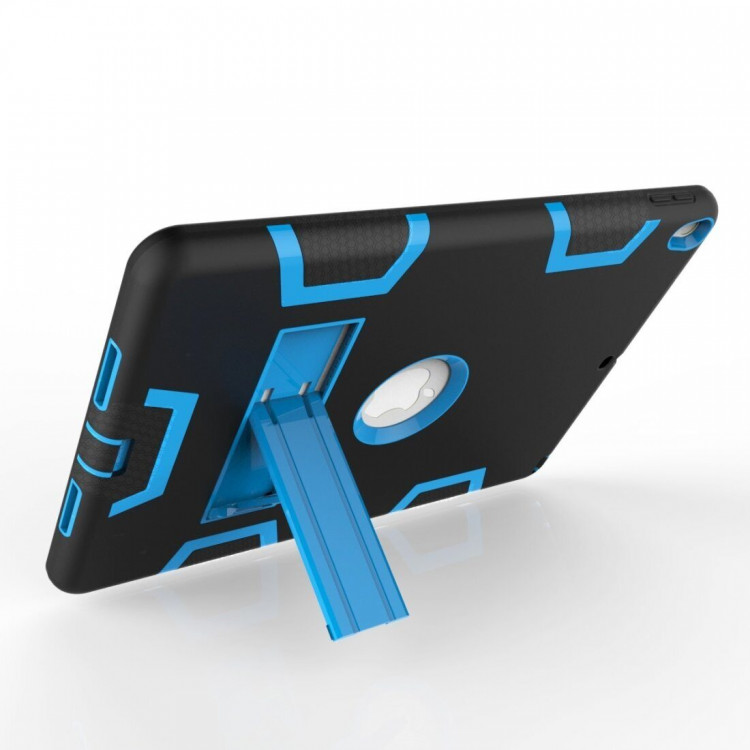 Гибридный TPU чехол для Apple iPad Pro 10.5 / iPad Air (2019) (черный + голубой)