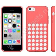 Силиконовый чехол с кружками для iPhone 5C (красный) Силиконовый чехол с кружками для iPhone 5C (красный)