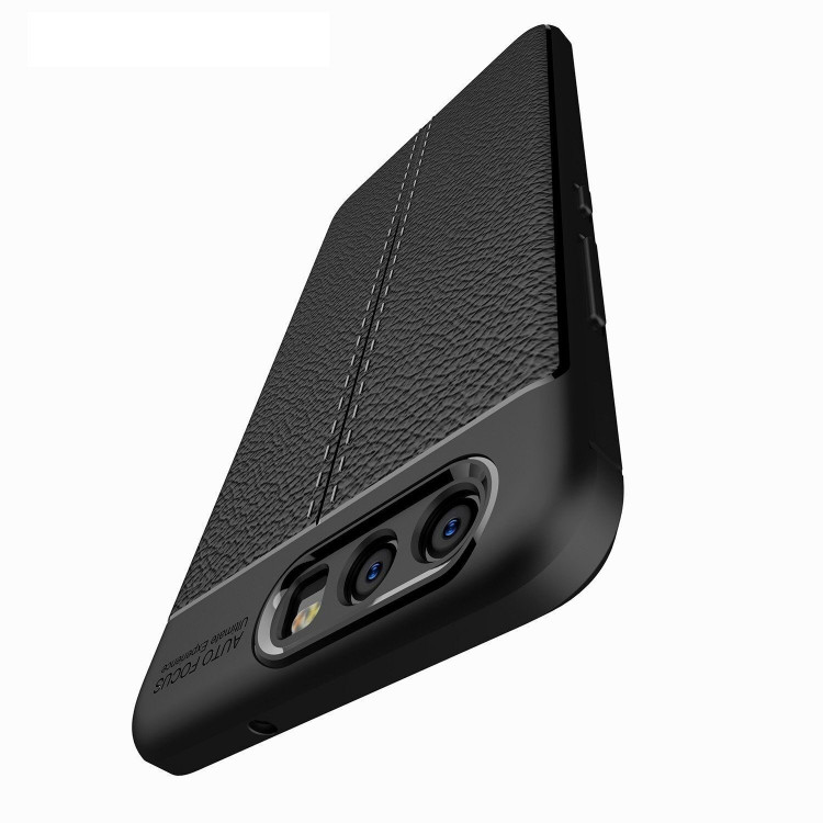 Чехол-накладка Litchi Grain для Huawei P10 Plus (темно-синий)