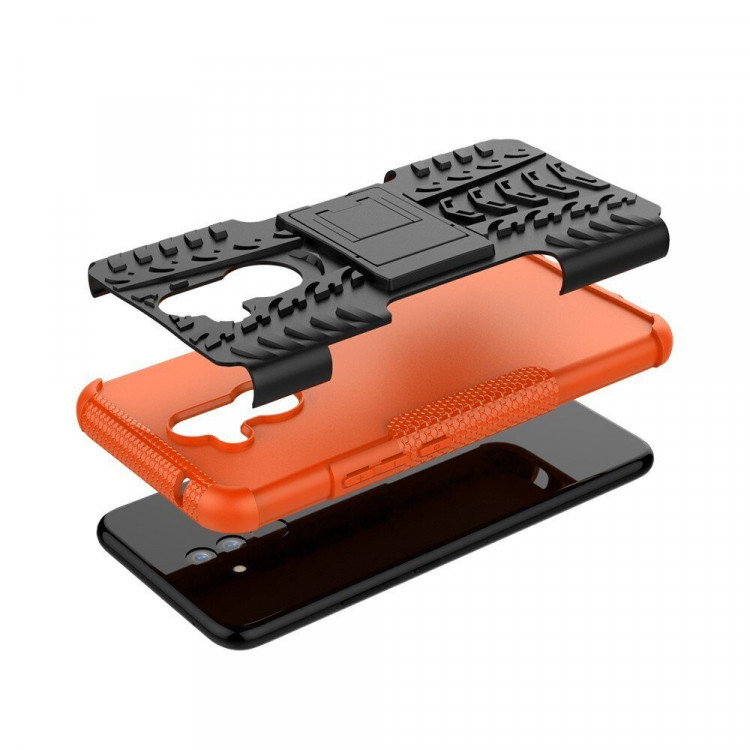 Чехол Hybrid Armor для Huawei Mate 20 Lite (черный + оранжевый)