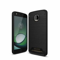 Чехол-накладка Carbon Fibre для Motorola Moto Z Play (черный)