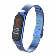 Сетчатый браслет с застежкой для Xiaomi Mi Band 4 (голубой)