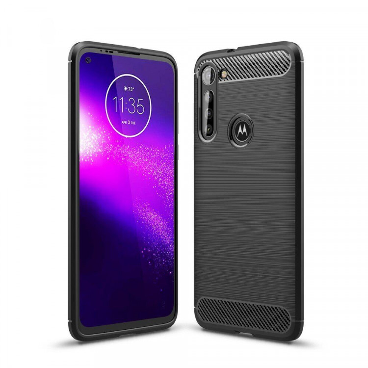 Чехол-накладка Carbon Fibre для Motorola Moto G8 Power (черный)