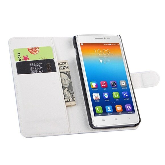 Чехол с визитницей для Lenovo S850 (белый) Чехол с визитницей для Lenovo S850 (белый)