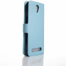 Чехол с визитницей для Lenovo Vibe C2 (голубой)