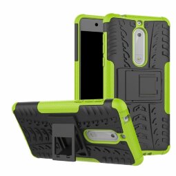 Чехол Hybrid Armor для Nokia 5 (черный + зеленый)