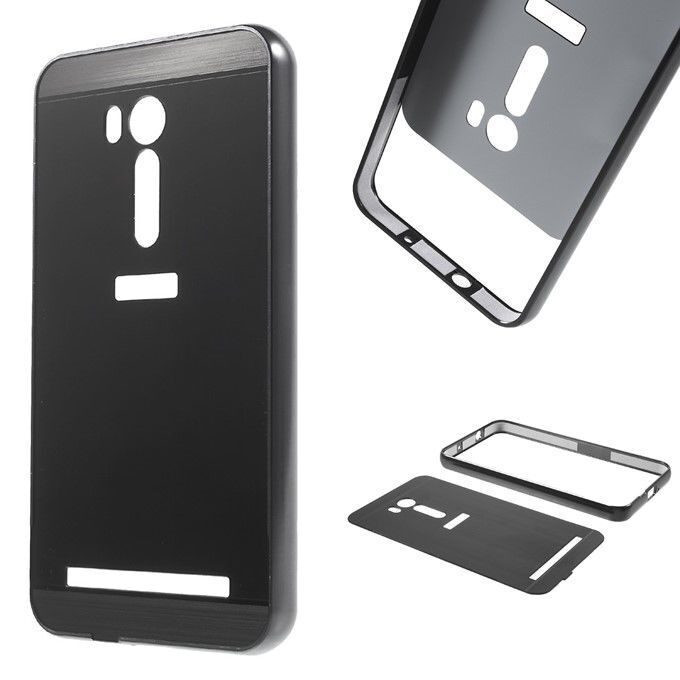 Алюминиевый бампер-чехол для ASUS ZenFone Go ZB551KL (черный)