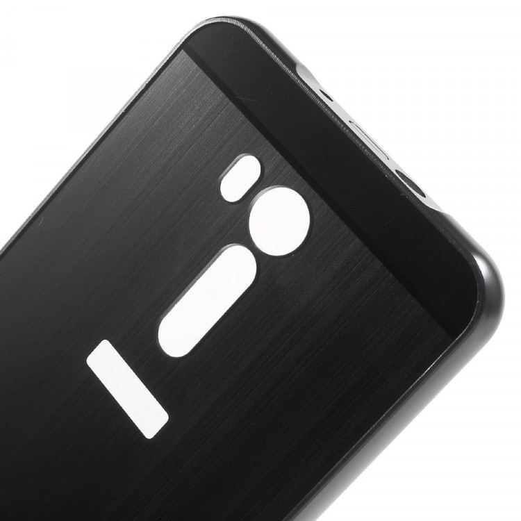 Алюминиевый бампер-чехол для ASUS ZenFone Go ZB551KL (черный)