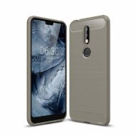 Чехол-накладка Carbon Fibre для Nokia 7.1 (серый) Чехол-накладка Carbon Fibre для Nokia 7.1 (серый)