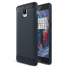 Чехол-накладка Carbon Fibre для OnePlus 3 / OnePlus 3T (темно-синий)