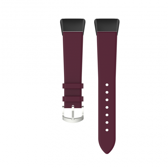 Кожаный ремешок для Huawei Band 6 / Honor Band 6 (темно-красный) Кожаный ремешок для Huawei Band 6 / Honor Band 6 (темно-красный)