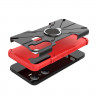 Чехол Armor Shockproof Ring Holder для Infinix Hot 12 Pro (черный + красный)