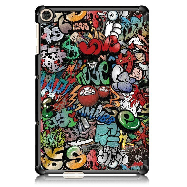 Чехол Smart Case для Huawei MatePad T10 / T10s / C5e / C3 / Honor Pad X8 / X8 Lite / X6 (Graffiti)