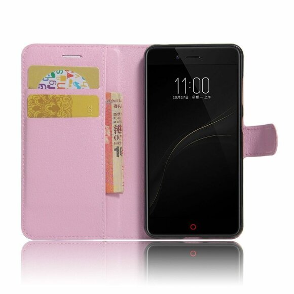 Чехлы с визитницей для ZTE Nubia Z11 Mini S (розовый)