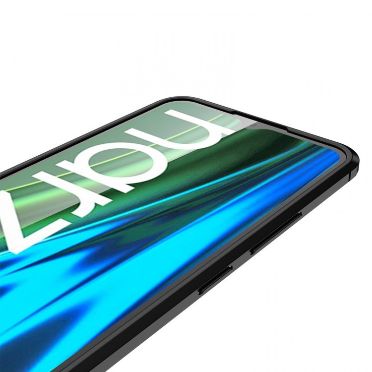 Чехол-накладка Litchi Grain для Realme Narzo 50i (черный)