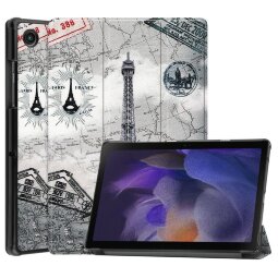 Чехол Smart Case для Samsung Galaxy Tab A8 10.5 (2021) SM-X200 / SM-X205 (Eiffel Tower and Map)