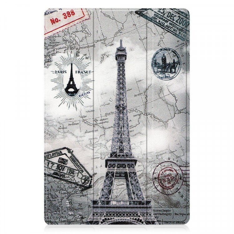 Чехол Smart Case для Samsung Galaxy Tab A8 10.5 (2021) SM-X200 / SM-X205 (Eiffel Tower and Map)