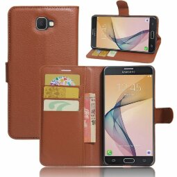 Чехол с визитницей для Samsung Galaxy J7 Prime SM-G610F/DS (коричневый) (On7 2016 SM-G6100)
