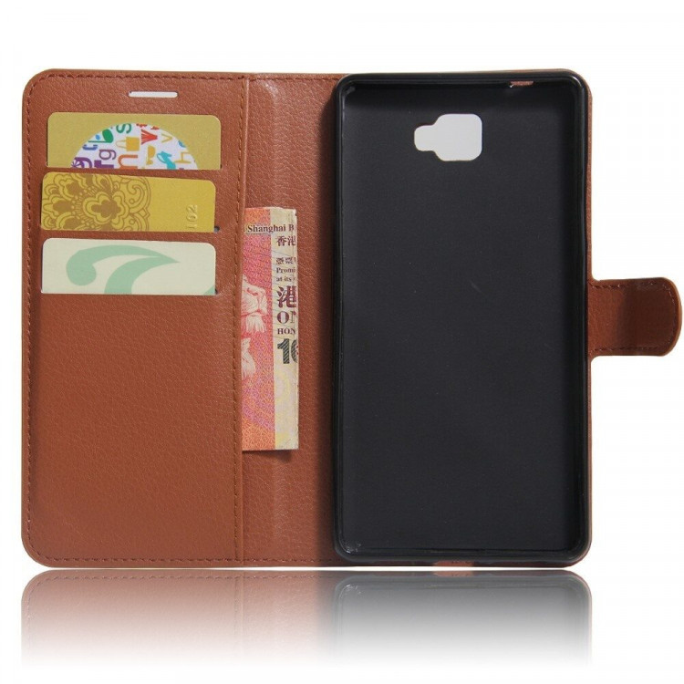 Чехол с визитницей для Samsung Galaxy J7 Prime SM-G610F/DS (коричневый) (On7 2016 SM-G6100)