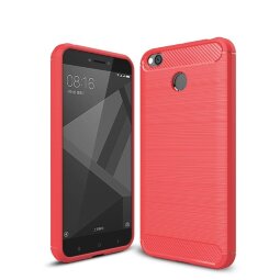 Чехол-накладка Carbon Fibre для Xiaomi Redmi 4X (красный)