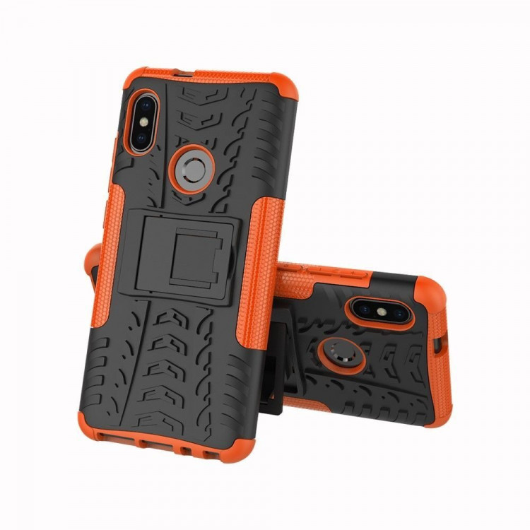 Чехол Hybrid Armor для Xiaomi Redmi Note 5 / 5 Pro (черный + оранжевый)