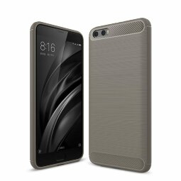 Чехол-накладка Carbon Fibre для Xiaomi Mi6 Plus (серый)