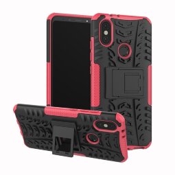 Чехол Hybrid Armor для Xiaomi Mi 6X / Xiaomi Mi A2 (черный + розовый)