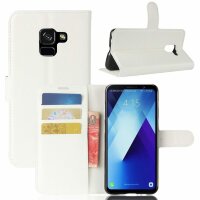 Чехол с визитницей для Samsung Galaxy A8 Plus (2018) (белый)