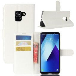 Чехол с визитницей для Samsung Galaxy A8 Plus (2018) (белый)